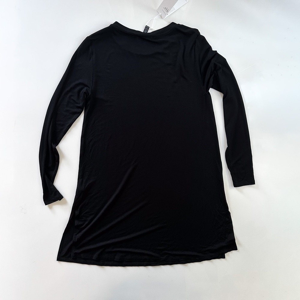 Eileen Fisher Round Neck Viscose Jersey‎ Tunic Side Slits - PS - Picture 8 of 9